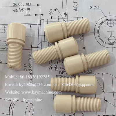 CNC precision machining of PEEK special-shaped parts PEEK natural color parts turning of valve plate parts, PEEK products CNC turning of PEEK multi way valve chemical parts China manufacturer factory