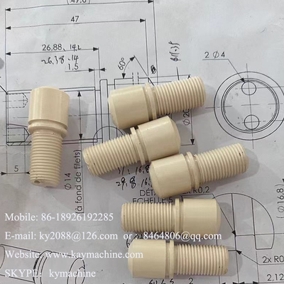 Polyetheretherketone Tecapeek Custom Design 5 Axis CNC Machining Services For Nylon ABS PEEK PC Parts  Rapid Prototype CNC Machined Parts China manufacturer China factory China producer