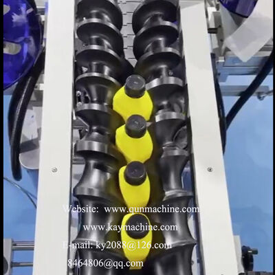 dual timing screw system for shaped square rectangular rectangle bottle grouping and dividing timing screw to orienting bottle container pucks  China manufacturer China factory China producer